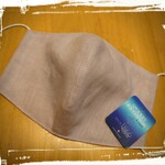 ackyama様 ご予約品 真夏のマスク⭐ラベンダーのリネン⭐アイスコットン⭐接触冷感⭐大人用メンズサイズ手作り立体マスク⭐3層構造✨   