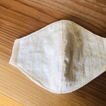 アイスコットン♫ 冷感マスク　レース　生成り　