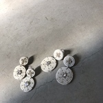 ホワイトビーズピアス、イヤリング
