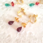《♡7000記念300円均一SALE》しっとり ドロップフラワー【イヤリングorピアス】