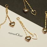 Heart Cherry charm  gold