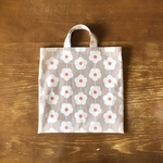 【SALE】￥2900→1900 36㎝×36㎝ ぺたんこバッグ（ベージュ:レトロフラワー）