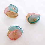 【再販¨̮♡】(4pcs)カラフル＊シフォンフラワー＊