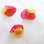 (4pcs)カラフル＊シフォンフラワー＊