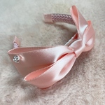 ネオブライス用カチューシャ【サーモンピンク.スワロ付き】