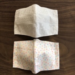 ハンドメイド  立体マスク　刺繍レース&ハート　セット