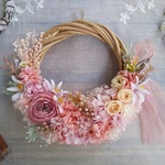Lune Bonheur＜Renoncule Topaze＞＊受注制作＊ハーフムーンリース＊プリザーブドフラワー＊リース＊お花＊ギフト＊結婚祝い＊記念日＊新築祝い