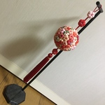 スタンド付き吊るし飾り 花鞠(赤)