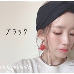 ハーフリネンturban★ ﾌﾞﾗｯｸ