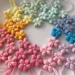 chicchina様オーダー品★刺しゅう糸で編んだ★ぷっくりお花モチーフ★24個セット