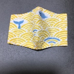 子ども　夏マスク　立体マスク　幼児〜小学生低学年　ゴム付き　ハンドメイド　おさかな　黄色