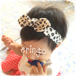 0歳〜＊レオパード＊ベビーヘアバンド