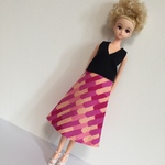 ジェニー・バービーサイズ セミフレアスカート ピンク系