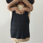 size80ぷっくりクマ耳ベスト