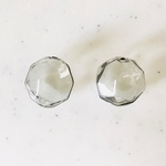 Clear Light Grey Faceted Circle Parts