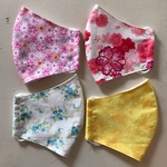 立体マスク☆ゴム紐付き☆花柄☆水玉☆小花ブルーは完売致しました☆3種類から選べます！