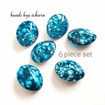 銀河☆アクリルビーズ 23×18mm 6個セット