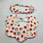 NO.001 もくもくスタイとヘアバンド りんご 白