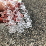クリア鈴丸アクリルビーズ　8mm