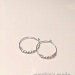 シルバーのフープピアス