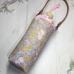保冷シート付きペットボトルカバー《お花畑のうさぎ🐰イエロー》
