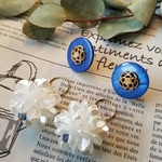 【再販4】sea blue ﾎﾞﾀﾝﾋﾟｱｽ  ﾎﾞﾀﾝｲﾔﾘﾝｸﾞ