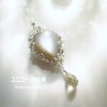 チョコレートムーンストーン&雫ペンダント（ワイヤージュエリー☆ワイヤーアクセサリー☆ワイヤーラッピング天然石ネックレス）