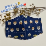 接触冷感生地使用✨✨　子供用　立体マスク　夏用マスク　柴犬 🐶 イヌ