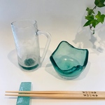 （No.100）ちょい呑み3点セット　グリーン（ミニジョッキ＆小鉢＆箸置き）