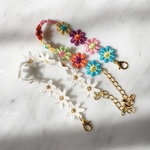 花刺繍レースブレスレット / アンクレット