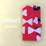 iPhone5/5s☆ねことリボン　手帳型