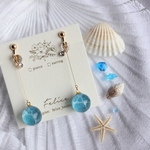 まんまる海塗りピアス・イヤリング