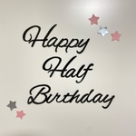 ハーフバースデー　誕生日　飾り　レターバナー