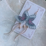twinkle 蝶 ピアス(blue pink)