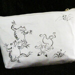 ファスナーポーチ　鳥獣戯画　相撲2　（送料無料）