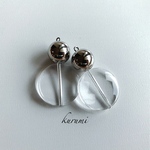 シルバー×クリア❁ピアス＆イヤリング