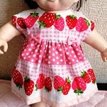 ぽぽちゃん、ちぃぽぽちゃん☆いちごのワンピース（赤）