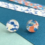 浮世絵の力強さを表現したペーパーピアス/イヤリング