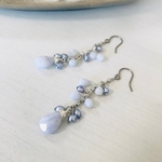 ブルーレースのしずくピアス