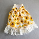 ひまわり柄リップルのチュニック風キャミ