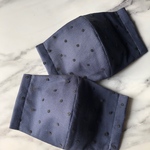 【Sale】マスク（ネイビー×ブラックドット）