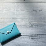 ✉L.A.Nが作ったCCB leather case ✉【牛革　 白群色系】