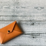 ✉L.A.Nが作ったCCB leather case ✉【牛革　 オレンジ系】