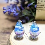 レジンピアス イヤリング しずく型 青空