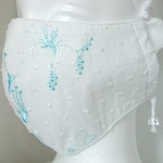 【再販】♪木綿に刺繍入り夏用マスク♪　　クリア①