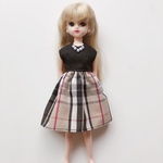 リカちゃん　服　ワンピース　チェック
