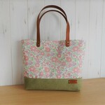 マコチさま専用　リバティ ベッツィ＆ヴィンテージ帆布のMサイズトートバッグ＆アネモネ　マチ広トート　