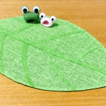 mmtk-d18de25様専用ケロちゃんと葉っぱランチョンマット🐸💕