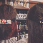つまみ細工のヘアバレッタ
