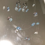 湖水のブルートパーズネックレス&イヤリングセット282